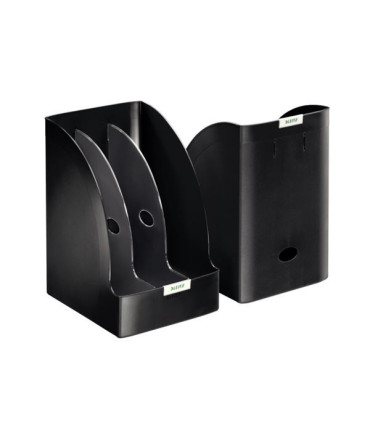 Stojan na časopisy Leitz Jumbo Plus - velkokapacitní, plastový, černý