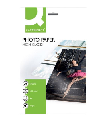 Fotopapír Q-Connect - A4, oboustranný, 260 g/m2, lesklý, 20 ks