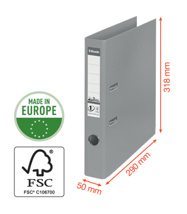 Pákový pořadač Esselte No.1 - A4, šíře hřbetu 5 cm, světle zelený/mátový