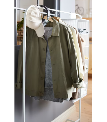 Šatní stojan 99 x 152 cm, bílá