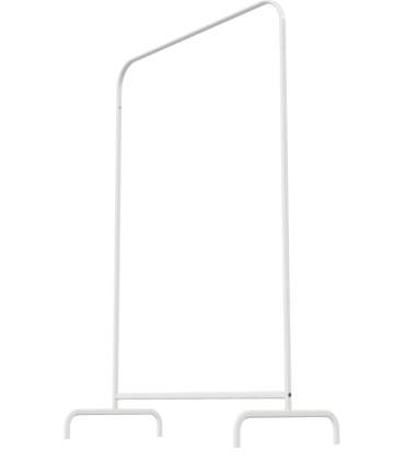 Šatní stojan 99 x 152 cm, bílá