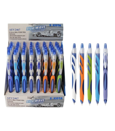 Kuličkové pero Sakota Blue Wave - modrá náplň, jehlový hrot, 0,5 mm