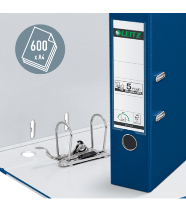 Pákový pořadač Leitz 180° MAXI - A4+, šíře hřbetu 8 cm, modrý