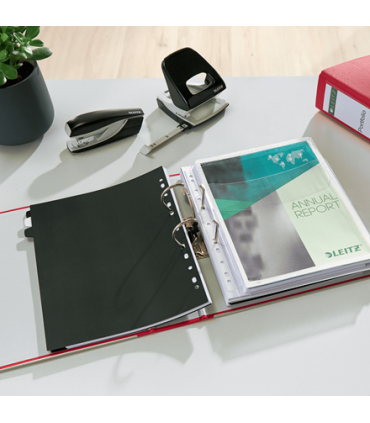 Pákový pořadač Leitz 180° MAXI - A4+, šíře hřbetu 8 cm, červený