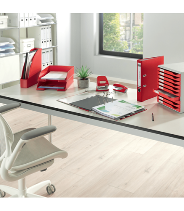 Pákový pořadač Leitz 180° MAXI - A4+, šíře hřbetu 8 cm, červený