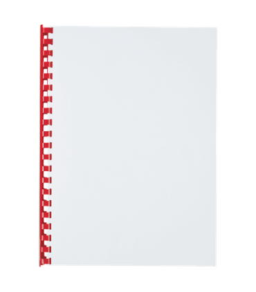 Hřbety plastové GBC 16 mm, červené, 100 ks