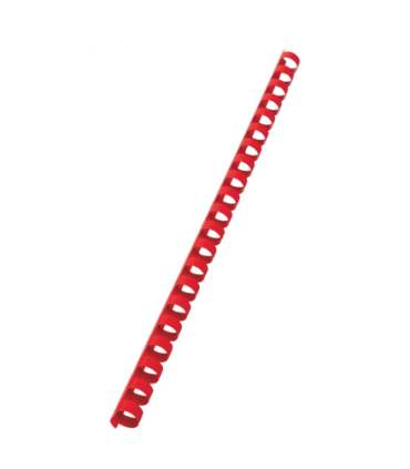 Hřbety plastové GBC 12 mm, červené, 100 ks