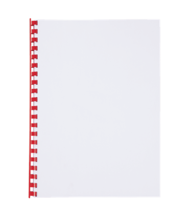 Hřbety plastové GBC 12 mm, červené, 100 ks