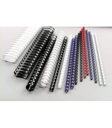 Hřbety plastové GBC 12 mm, červené, 100 ks