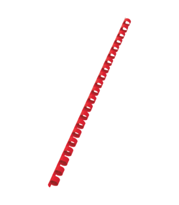 Hřbety plastové GBC 10 mm, červené, 100 ks