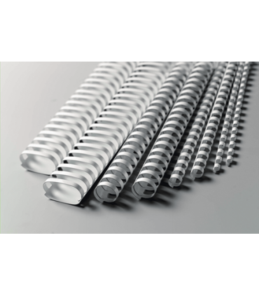 Plastové hřbety - 16 mm, bílé, 100 ks, kapacita 145 listů