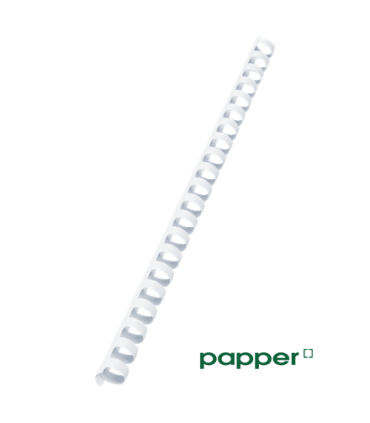 Plastové hřbety - 16 mm, bílé, 100 ks