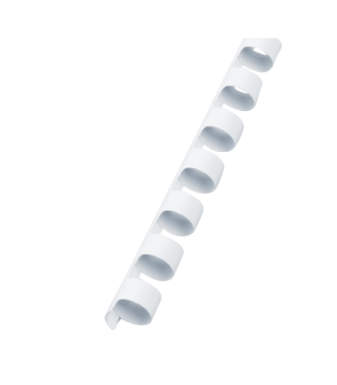 Plastové hřbety Q-Connect - 10 mm, bílé, 100 ks