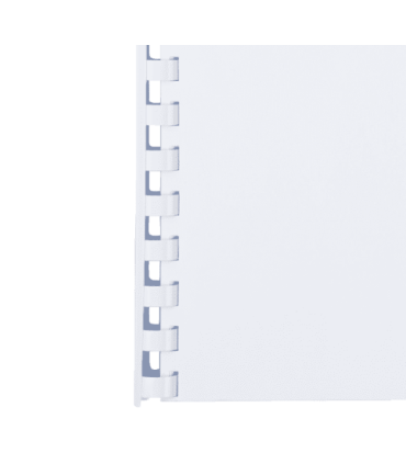 Plastové hřbety Q-Connect, 8 mm, bílé, 100 ks