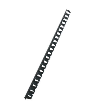 Plastové hřbety Q-Connect, 12 mm, černé, 100 ks, kapacita 100 listů