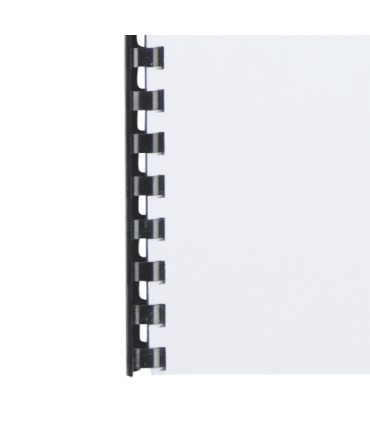 Plastové hřbety Q-Connect, 12 mm, černé, 100 ks, kapacita 100 listů