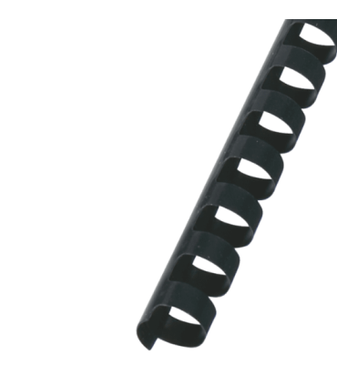 Plastové hřbety Q-Connect, 12 mm, černé, 100 ks, kapacita 100 listů