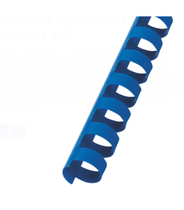 Hřbety plastové GBC 16 mm, modré, 100 ks