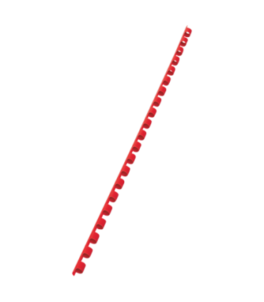 Plastové hřbety GBC, 6 mm, červené, 100 ks, kapacita 25 listů