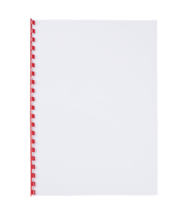 Plastové hřbety GBC, 6 mm, červené, 100 ks, kapacita 25 listů