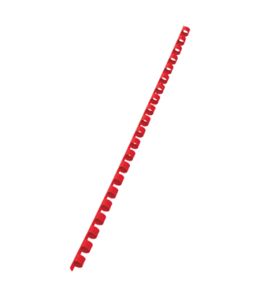 Plastové hřbety GBC, 8 mm, červené, 100 ks, kapacita 45 listů