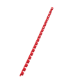 Plastové hřbety GBC, 8 mm, červené, 100 ks, kapacita 45 listů