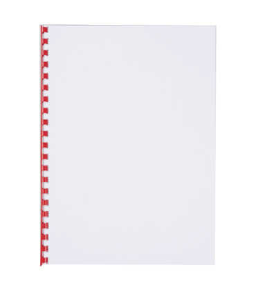 Plastové hřbety GBC, 8 mm, červené, 100 ks, kapacita 45 listů