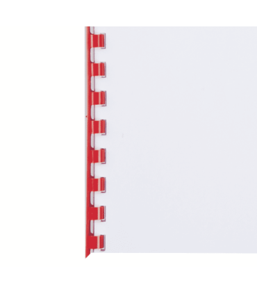 Plastové hřbety GBC, 8 mm, červené, 100 ks, kapacita 45 listů