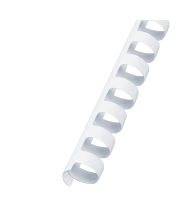 Plastové hřbety Q-Connect, 12 mm, bílé, 100 ks