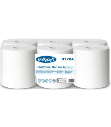 Papírové ručníky v roli Bulky Soft - 2vrstvé, bílé, 6 rolí