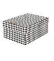 Úložné krabice EMBA - černobílé, nosnost 10 kg, 2 ks