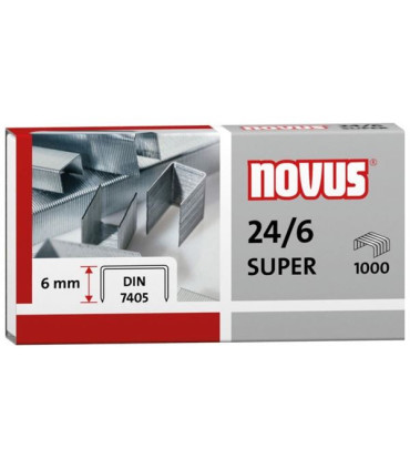 Drátky do sešívačky Novus - 24/6, 1000 ks