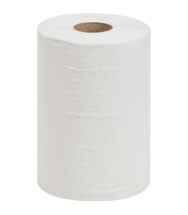 Papírové utěrky v roli Midi - 2vrstvá celulóza, bílý, 6 rolí