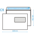Obálka C5 s okénkem vpravo, s lepící páskou, 1000 ks