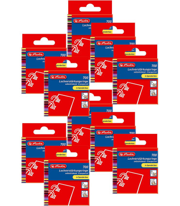 Zpevňovací kroužky Herlitz - transparentní, 700 ks