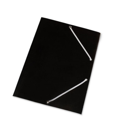 Kartonové desky s chlopněmi a gumičkou Donau - A4, černé