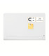 Skleněná tabule Nobo s výklopnou lištou, 99x56 cm, bílá