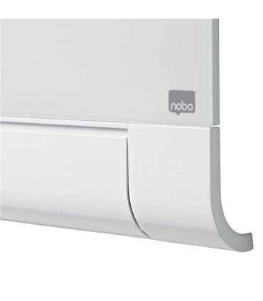 Skleněná tabule Nobo s výklopnou lištou, 99x56 cm, bílá