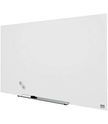 Skleněná tabule Nobo s odjímatelnou lištou, 99x56 cm, bílá