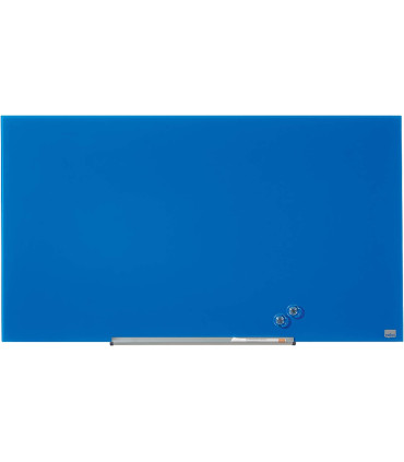 Skleněná tabule Nobo s odjímatelnou lištou, 126x71cm, modrá