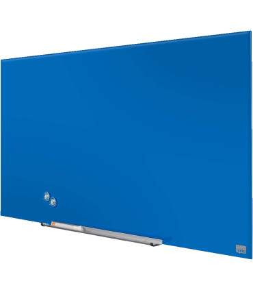 Skleněná tabule Nobo s odjímatelnou lištou, 126x71cm, modrá