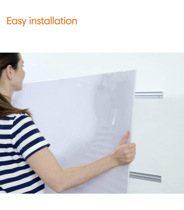 Skleněná tabule Nobo s odjímatelnou lištou, 126x71cm, modrá