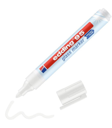 Popisovač na sklo - sklomagnetické tabule Edding 95 - bílý