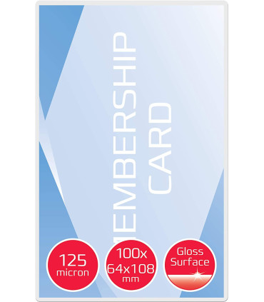 Laminovací fólie GBC - visačka, 64 x 108 mm, čiré, 100 ks