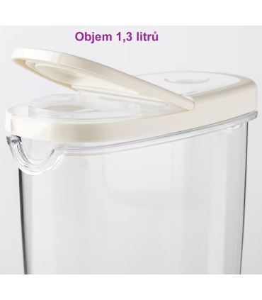 Dóza s víkem na suché potraviny,  1,3 l
