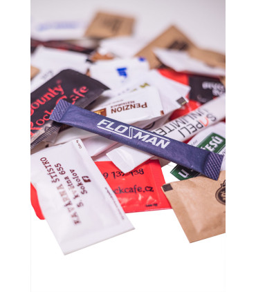 Hygienicky balený cukr s vlastním potiskem, trubička A, 4g