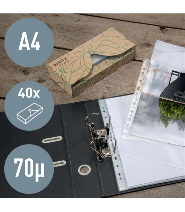 Euroobaly U Leitz RECYCLE At Hand v krabici - A4, matné, 70 mic, 40 ks