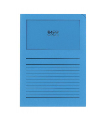 Zakládací obal L s okénkem - A4, papírový, modrý, 1 ks