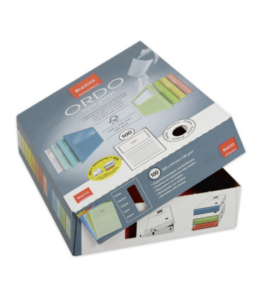 Zakládací obal L s okénkem - A4, papírový, modrý, 1 ks