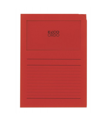 Zakládací obal L s okénkem - A4, papírový, červený, 1 ks